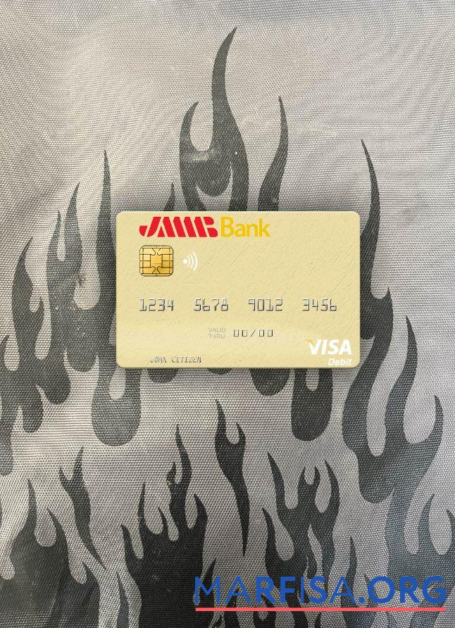 Blank Tunisia JMMB Bank visa debit card photolook front template